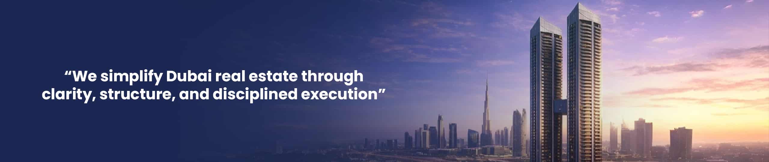 Dubai skyline at golden hour